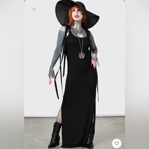 Killstar old ones collumn maxi dress L brand new